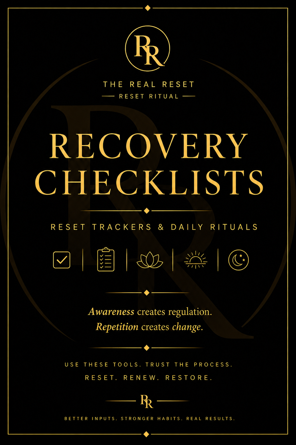 The Real Reset : Checklists