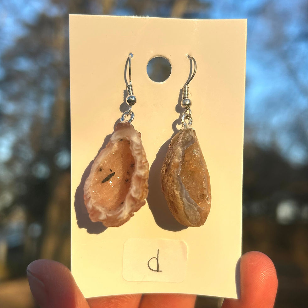 Thumbnail: Druzy Agate Geode Earrings