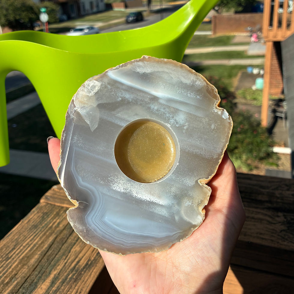 Miniature : Blue Agate Candle Holder