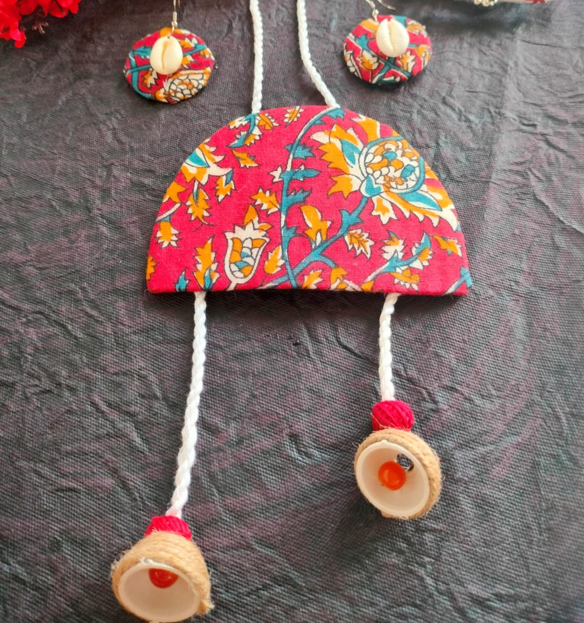 Fabric Semi-Circle Pendant Set
