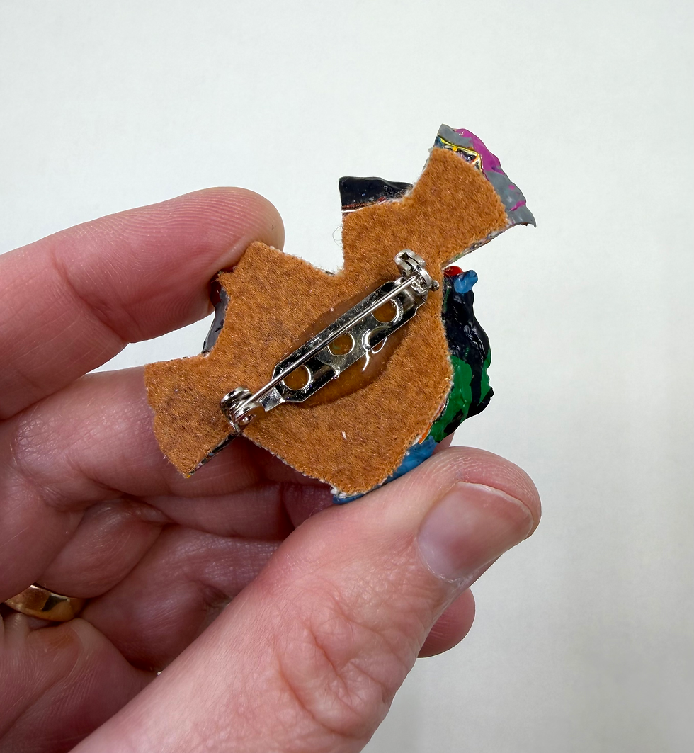Thumbnail: Paint Layers Beaded Pin #3