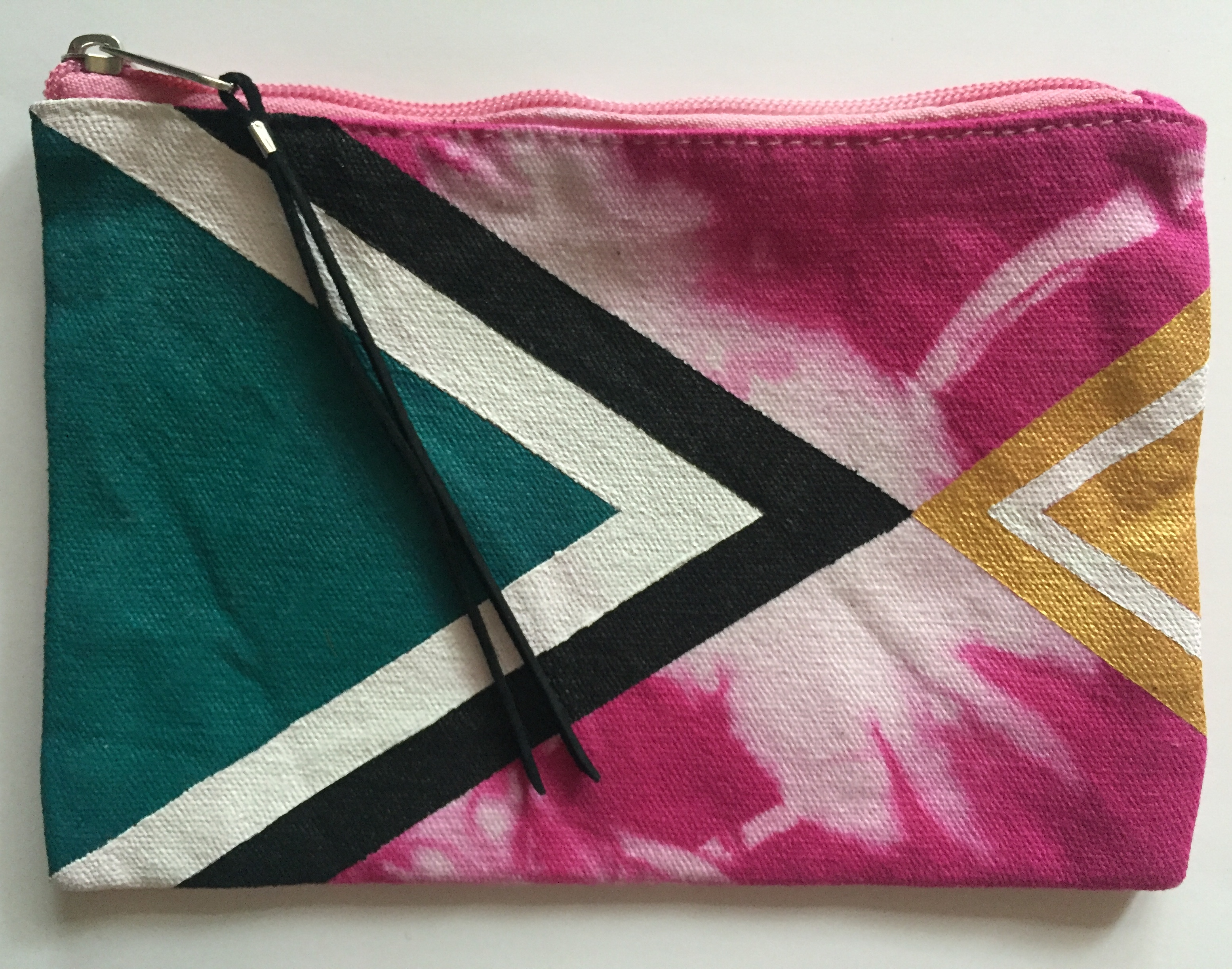 Medium Hand Painted Pouch: Front