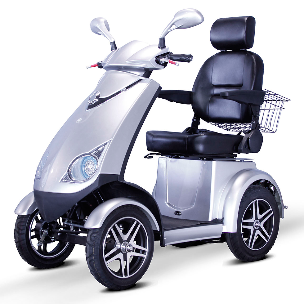 Thumbnail: eWheels EW-72 Four Wheel Mobility Scooter, Silver
