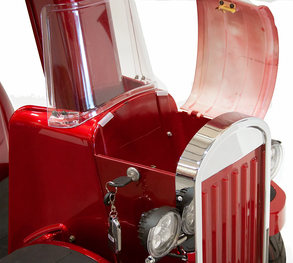 Thumbnail: eWheels EW-Vintage 4 Four Wheel RED Electric Mobility Scooter 12MPH