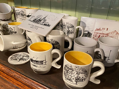 Ceramic cups and coasters