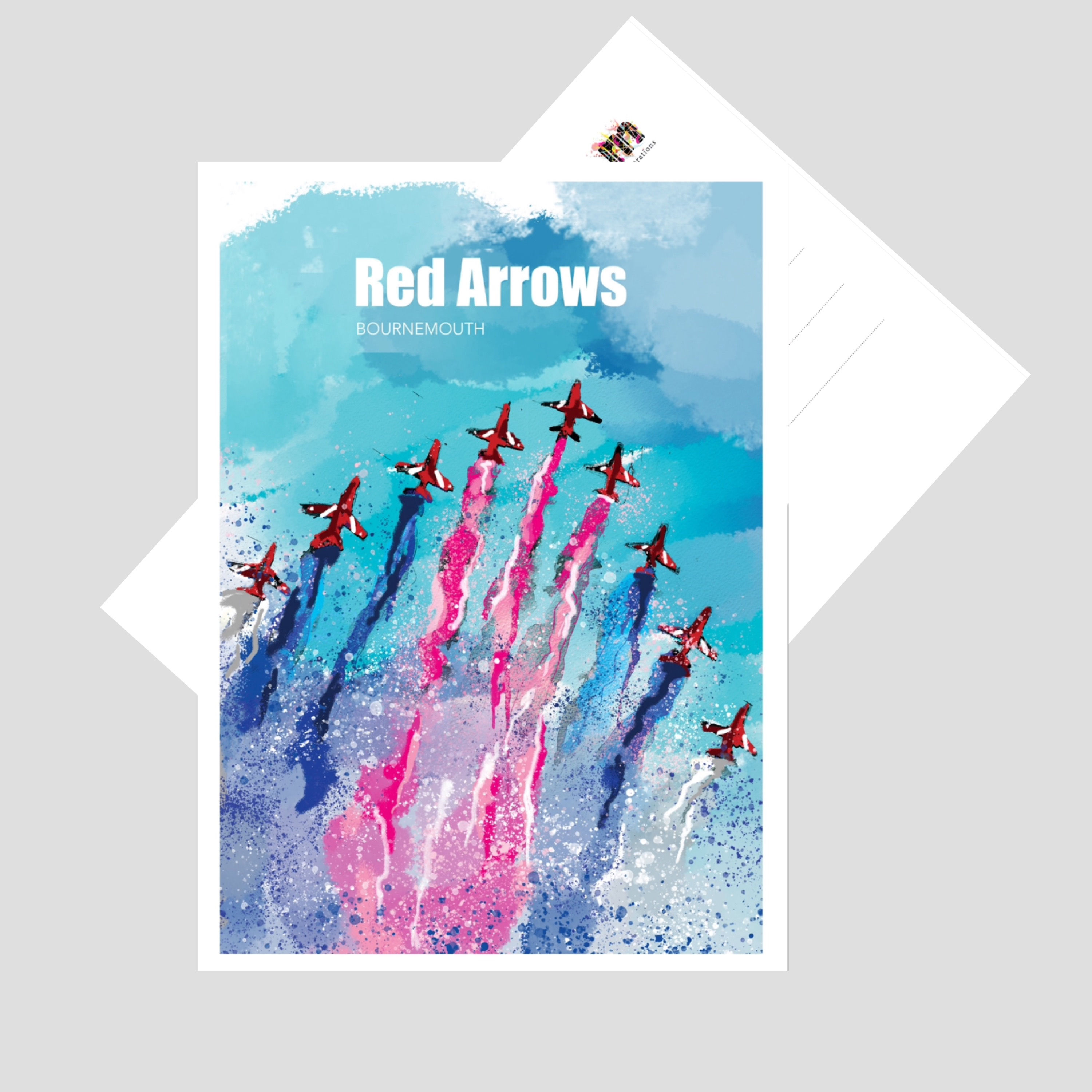 Red Arrows postcard 5x7