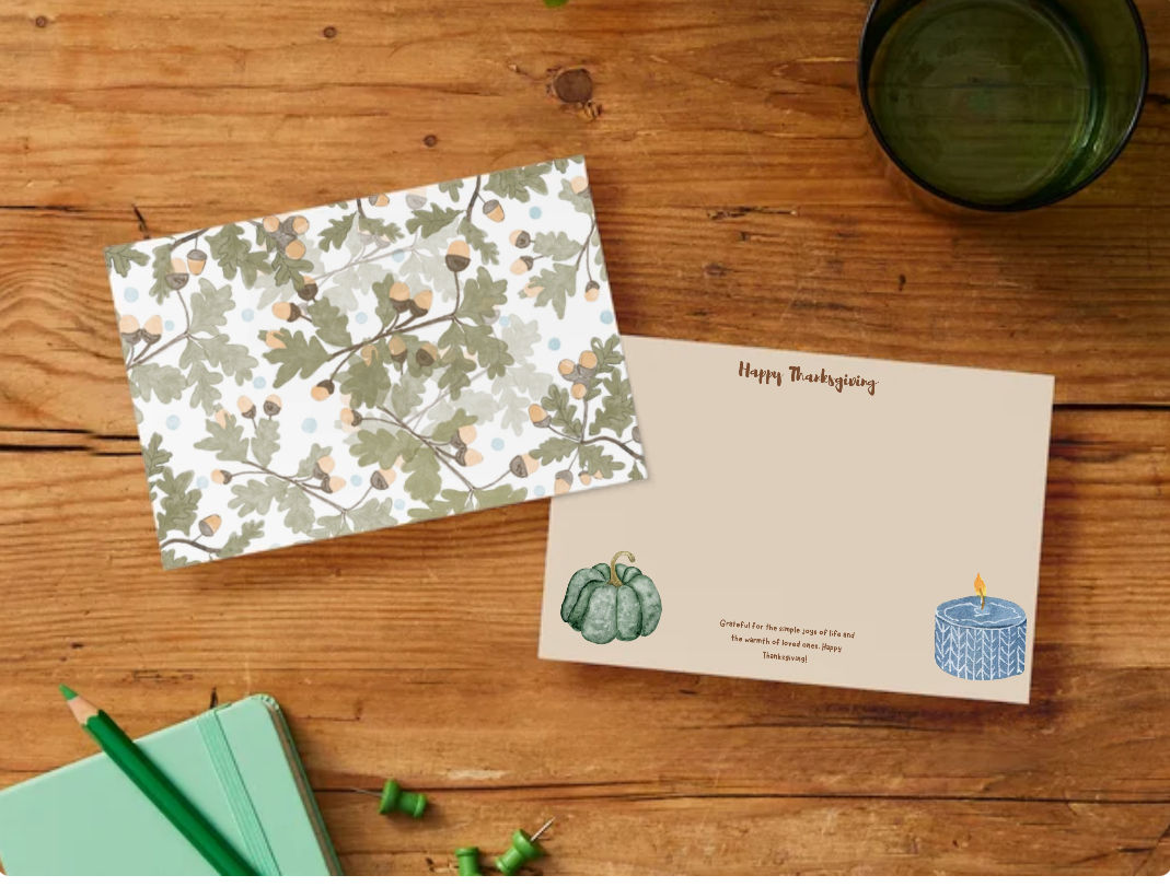 Green Pumpkin (Thanksgiving Card)