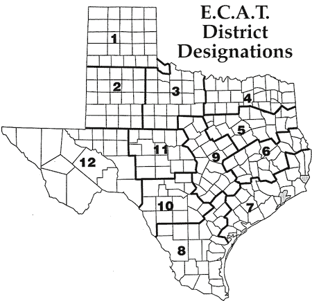 Texas ECAT District Map