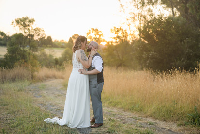 Golden hour backlit wedding photo at Craigieburn Sporting Club Craigieburn.