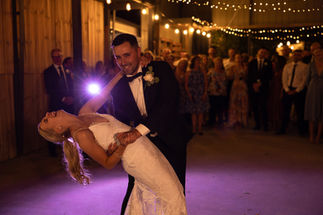 bride being dipped in bridal waltz