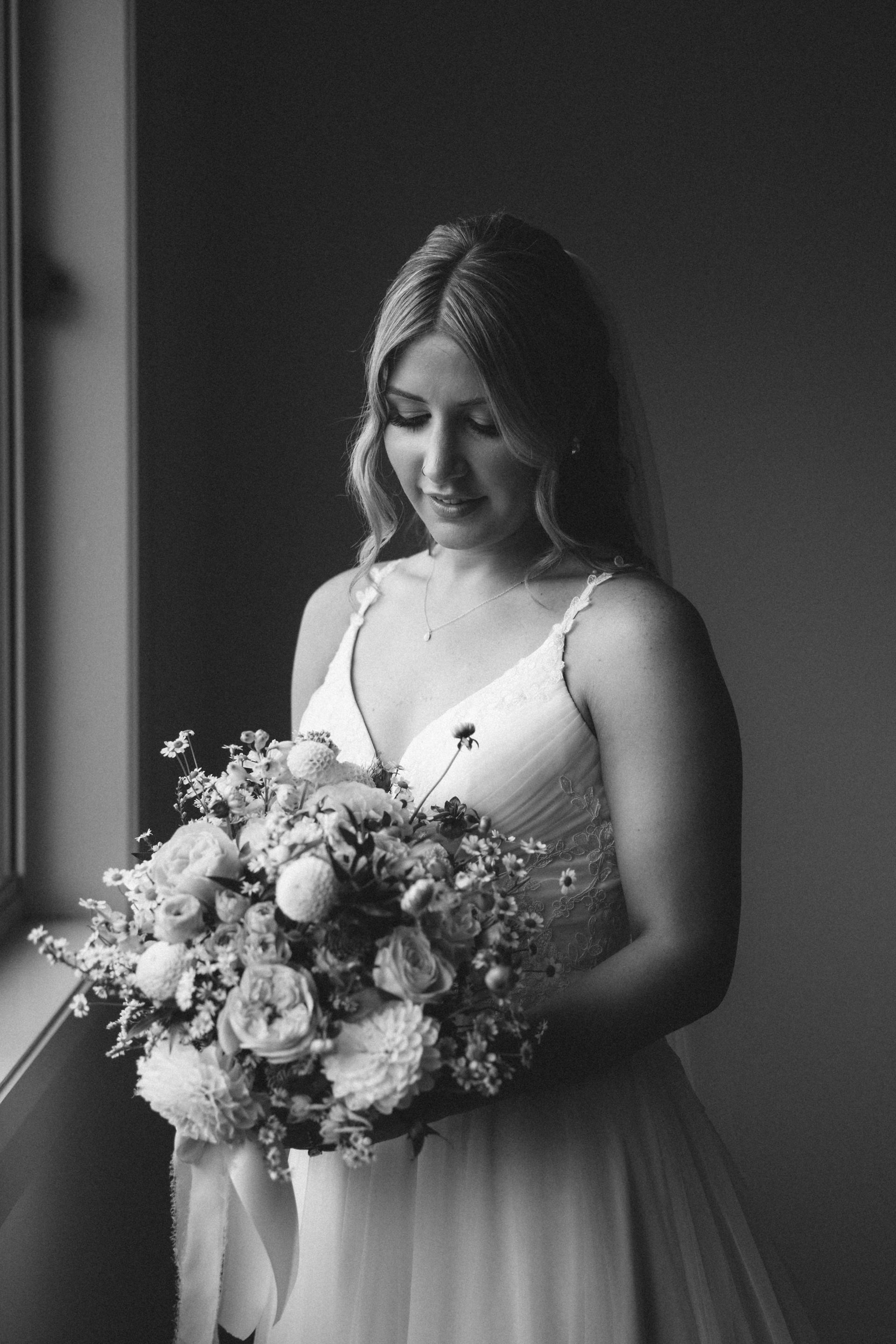 Romantic close-up bridal portrait showcasing makeup, dress and veil