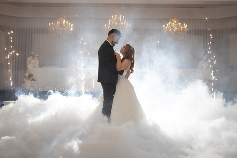 First dance close embrace Sheldon Receptions Melbourne wedding photographer