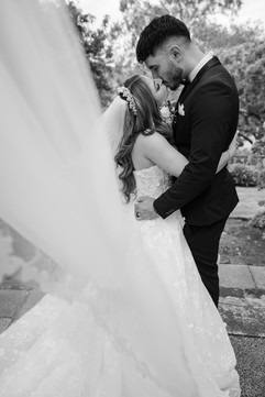 Romantic couple portrait Footscray Botanical Gardens Melbourne wedding photographer
