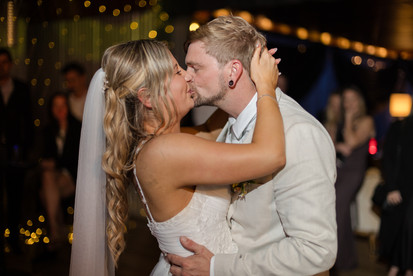 First dance surrounded by family and friends at DV Cider reception
