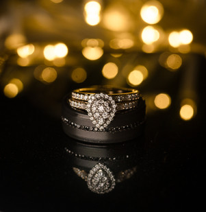 Wedding Ring shot with reflection and back lights