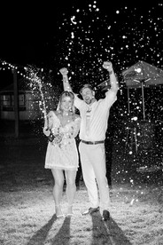 Champagne celebration photography captured at night at DV Cider