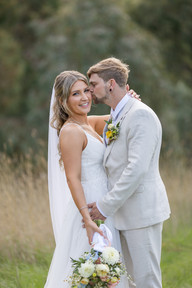 Romantic wedding portraits overlooking the countryside at DV Cider