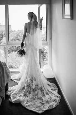 bride in her dress