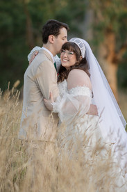 Golden hour wedding portraits surrounded by apple orchards at DV Cider
