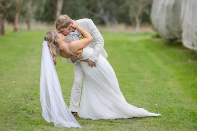 Bride and groom enjoying peaceful moments after ceremony at DV Cider