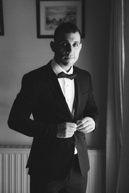 Groom portrait while getting ready before the ceremony