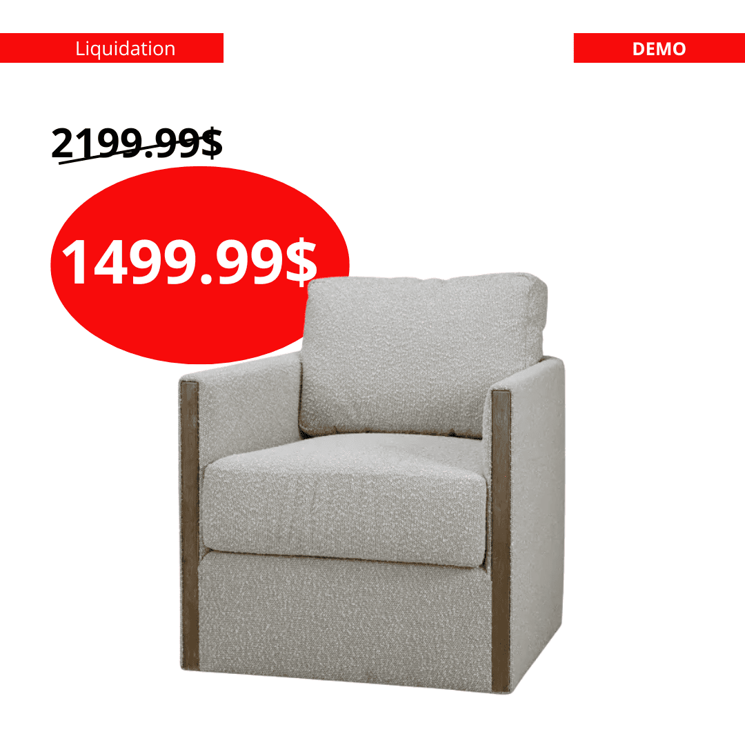 chaise pivotante normandy en tissu performance boucle sand- DEMO