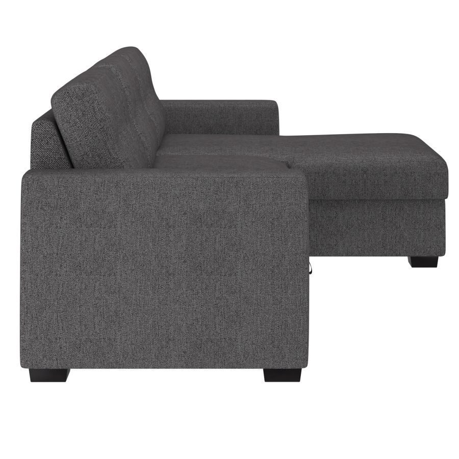 Miniature : Tyson Canapé sectionnel de 93,25 po avec lit et rangement en anthracite