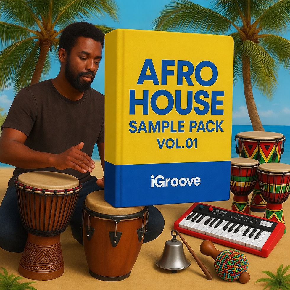 Afro House iGroove Vol. 1 sample pack by iGroove with more than 290 samples including loops, one shots, bass, log drum, synth