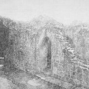 Ruines 1, crayon graphite sur papier, 39x39cm, 2016