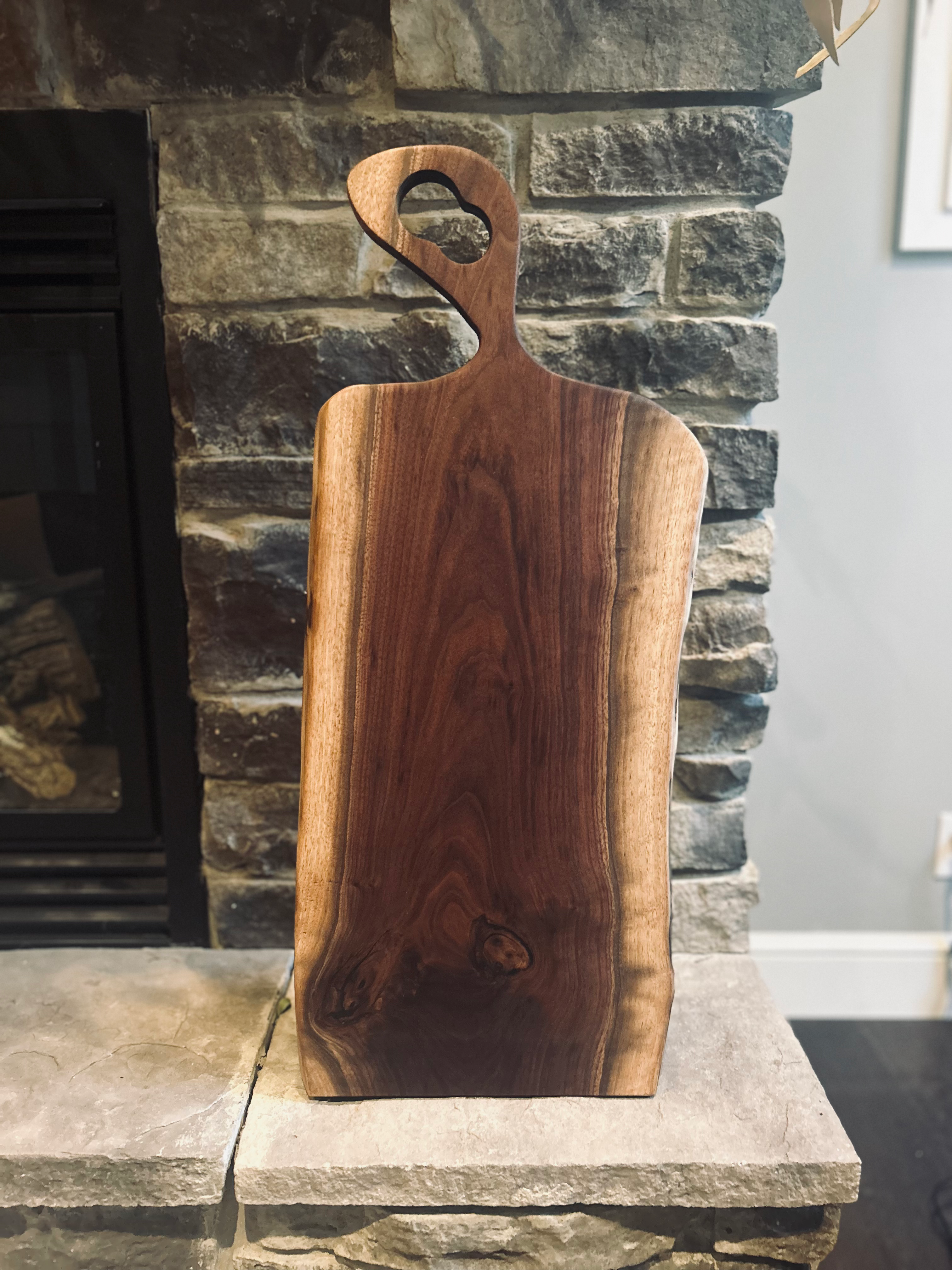 29" x 11" Live Edge Black Walnut Charcuterie Board