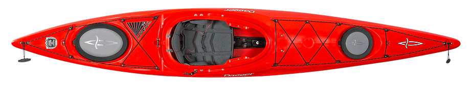 Top down view of Dagger Kayaks Stratos 12.5L in red