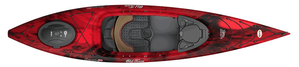 Top down view of Old Town Loon 120 in Black Cherry.