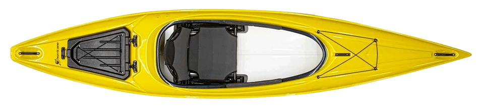 Top down view of Hurricane Kayaks Prima 125 in Yellow