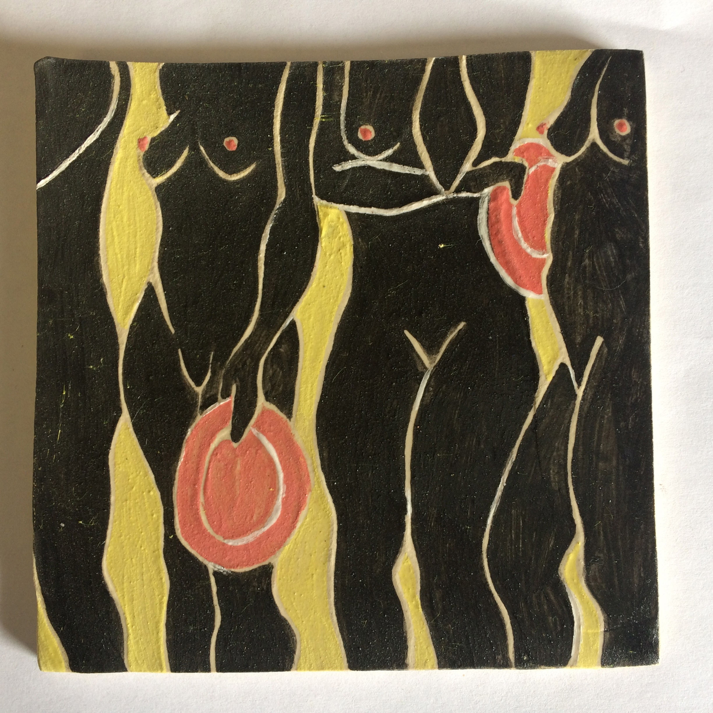 Framed Ceramic tile - Red Hat