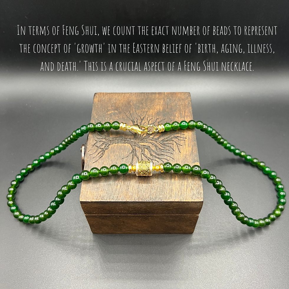 Thumbnail: Green Jade lucky charm necklace
