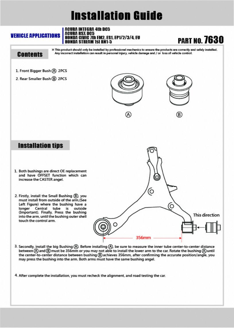 Thumbnail: HARDRACE - Front Lower Arm Bushing