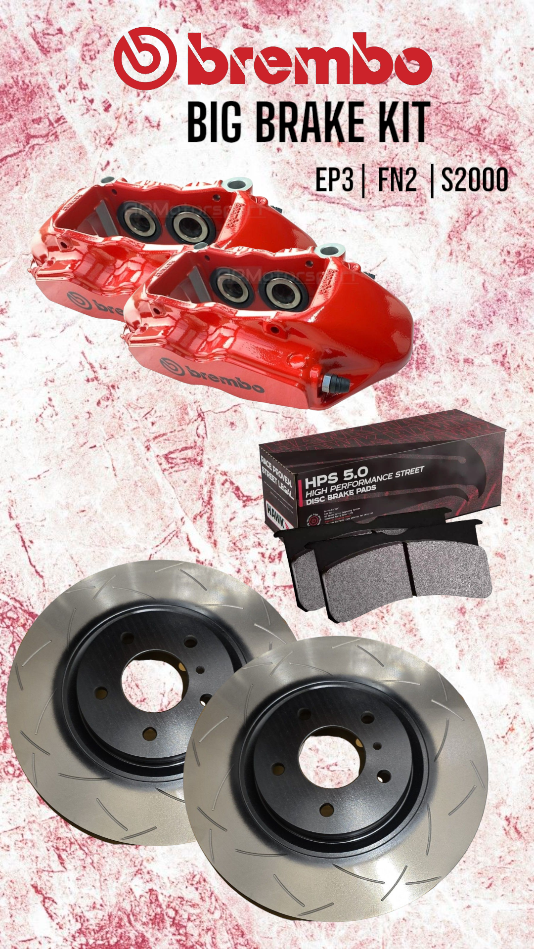 BREMBO | Big Brake Kit - Honda civic Type-R EP3 | FN2 | S2000 - PROMO PACK