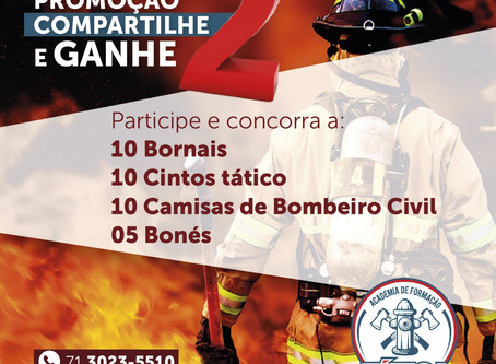 Concorra a 10 Bornais, 10 Cintos, 10 Camisas e 05 Bonés de Bombeiro Civil