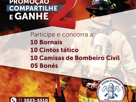 Concorra a 10 Bornais, 10 Cintos, 10 Camisas e 05 Bonés de Bombeiro Civil