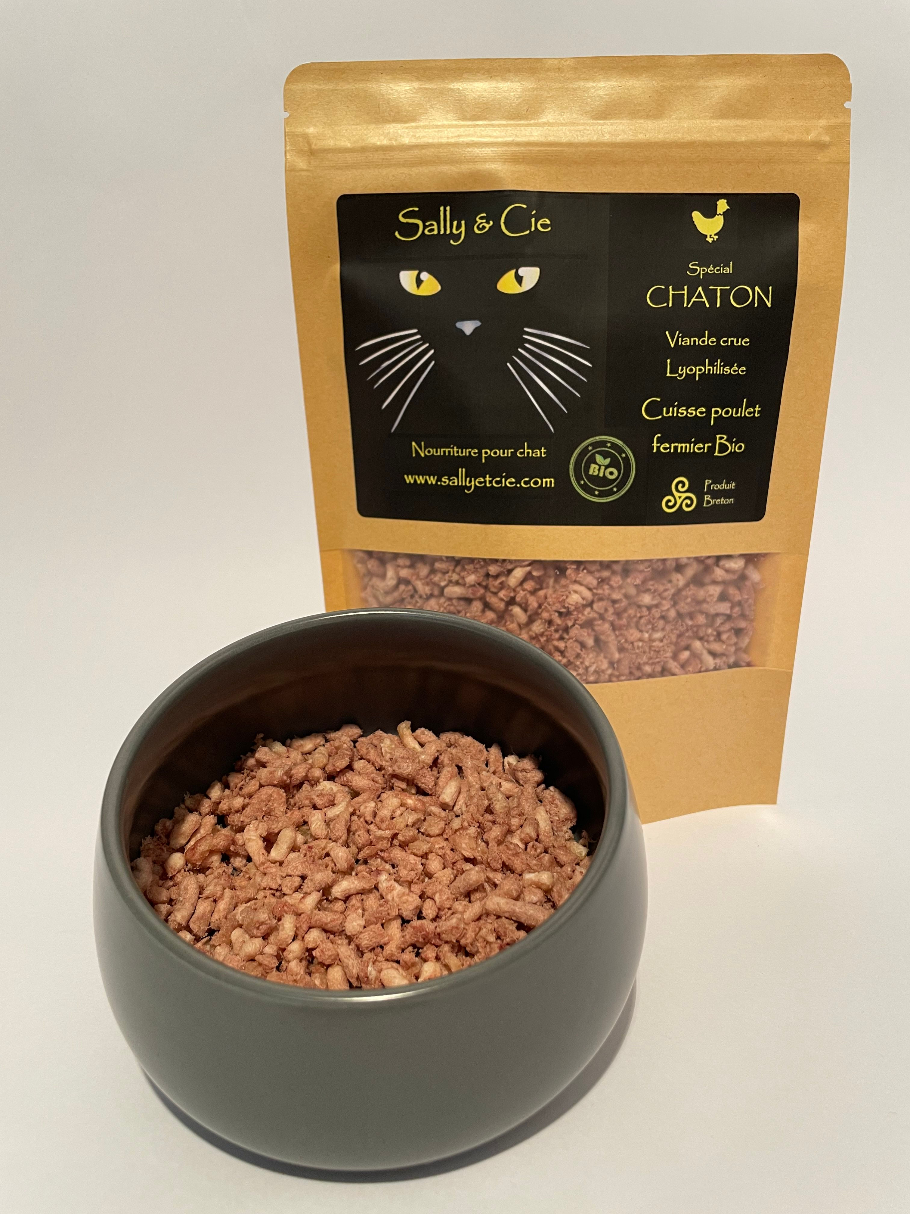 Cuisse de poulet fermier Bio - Spécial chaton - Croquettes BARF