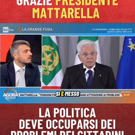 Grazie Presidente Mattarella: la politica deve occuparsi dei problemi dei cittadini