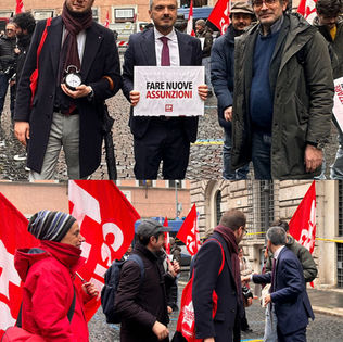 Non c’è più tempo: in piazza al fianco delle lavoratrici e dei lavoratori che hanno partecipato al sit-in promosso dalla FP Cgil Nazionale