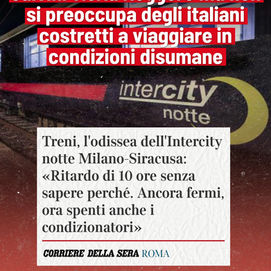 Salvini visita Roggero ma non si preoccupa degli italiani costretti a viaggiare in condizioni disumane