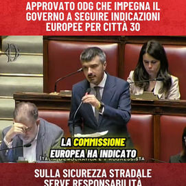 Codice della strada: approvato odg che impegna Governo a seguire indicazioni europee per città 30