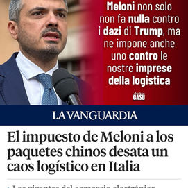 Meloni non solo non fa nulla contro i dazi di Trump, ma ne impone anche uno contro le nostre imprese della logistica
