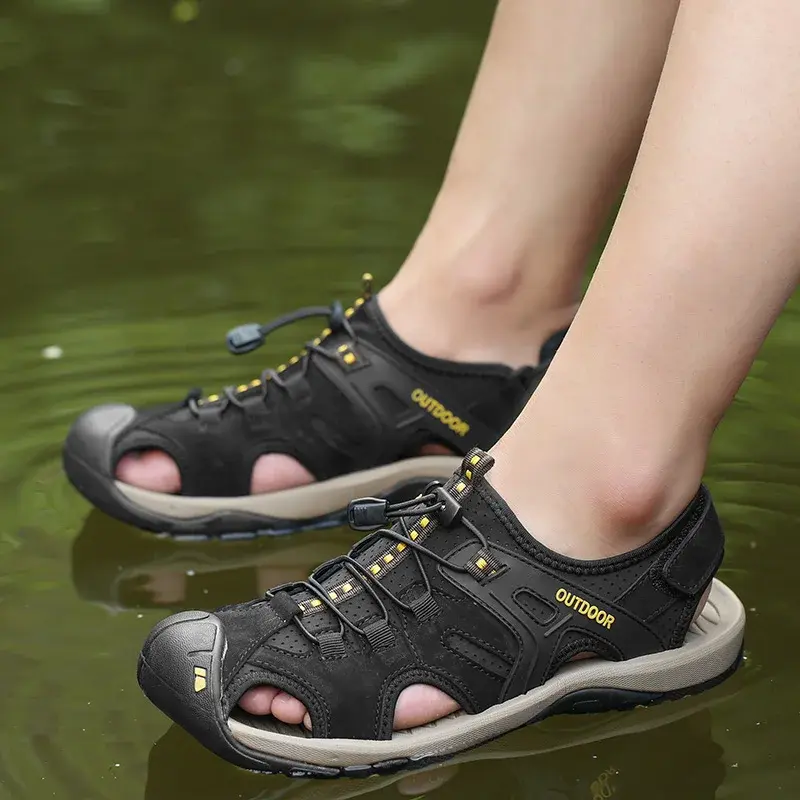 Thumbnail: Handmade Non-Slip Summer Beach Men's Outdoor Sandals
