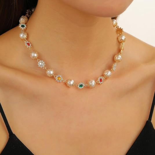 Thumbnail: Dainty Pearl Necklace for Women