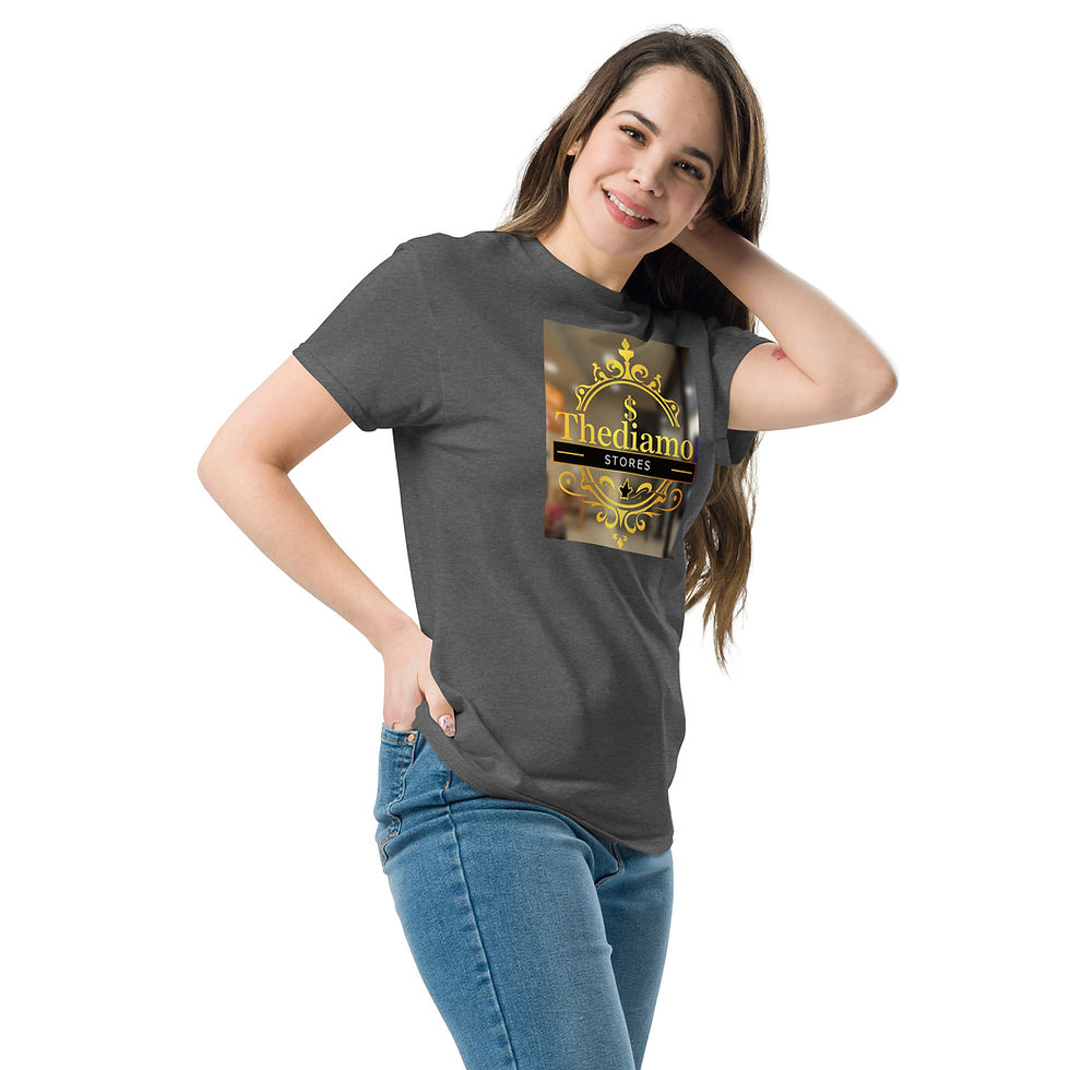 Thumbnail: Woman wearing grey t-shirt with ornate 'CHAMPIONS' design