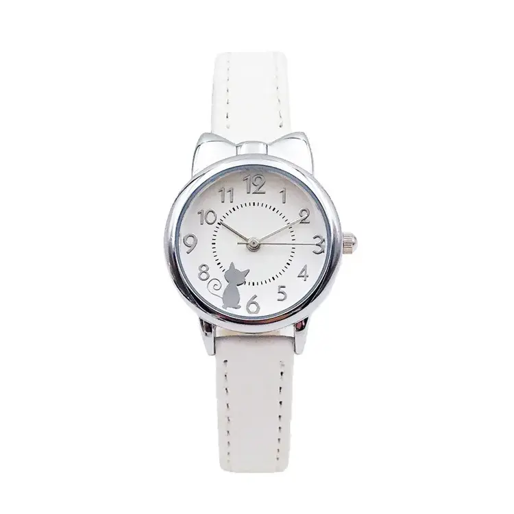 Miniaturbild: Reloj infantil UTHAI CQ04 con diseño de gato, multicolor, de cuarzo, para niñas.