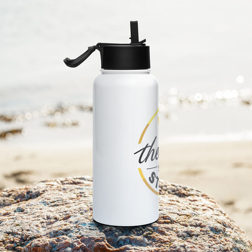 Thumbnail: White water bottle on rock by ocean